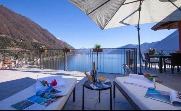 Luxury Penthouse With Big Terrace Apartment Argegno Bagian luar foto
